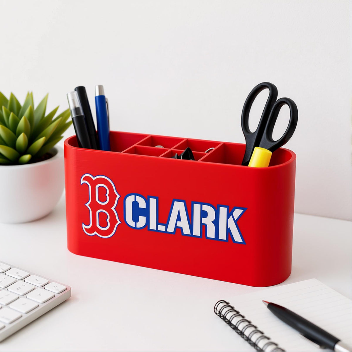 Personalized Boston Red Sox Desk Organizer