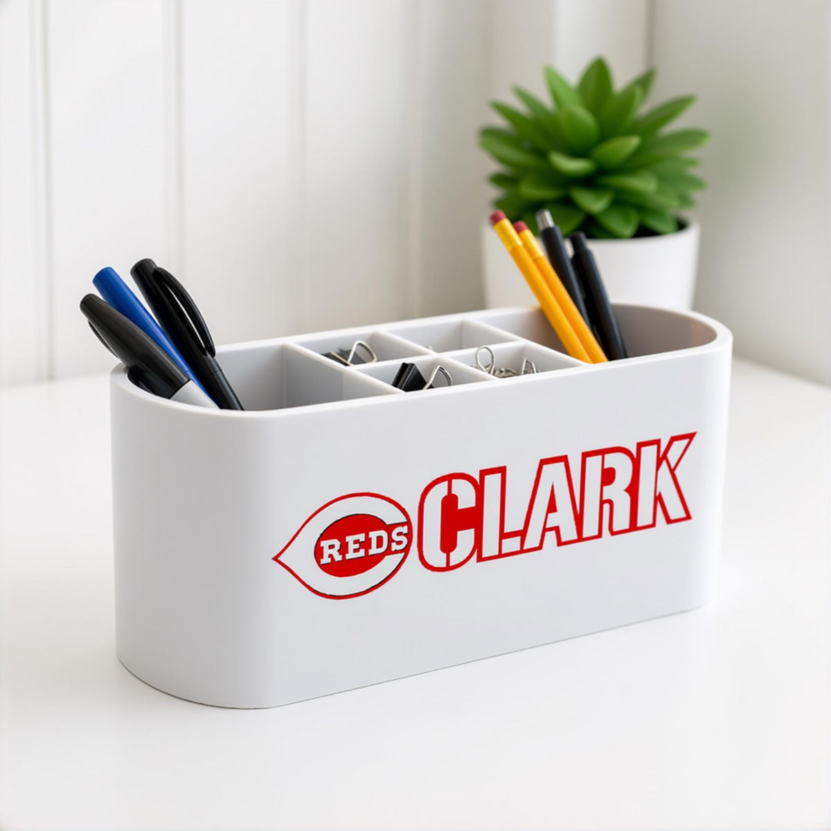 Personalized Cincinnati Reds Desk Organizer