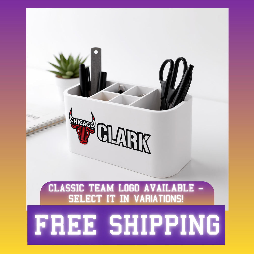 Personalized Chicago Bulls Desk Organizer