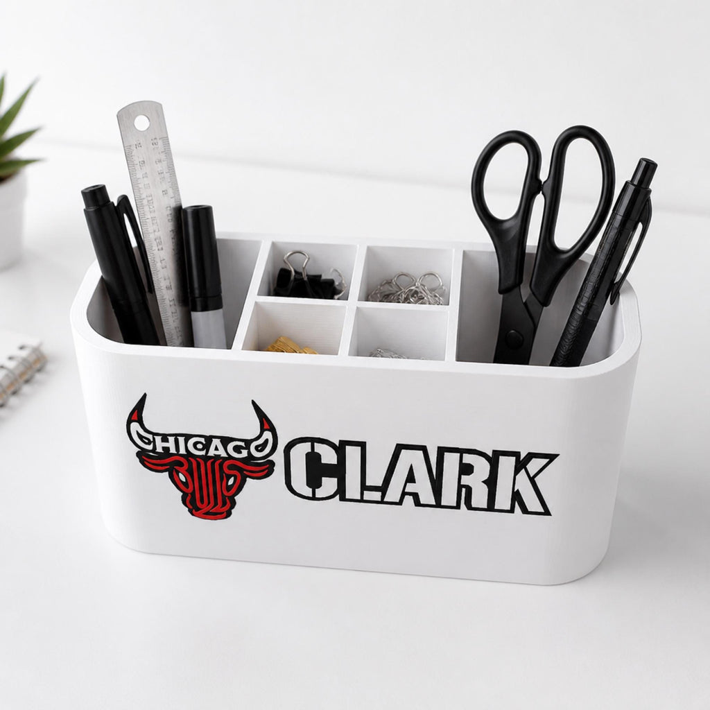 Personalized Chicago Bulls Desk Organizer