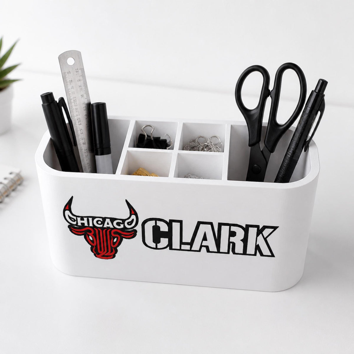 Personalized Chicago Bulls Desk Organizer