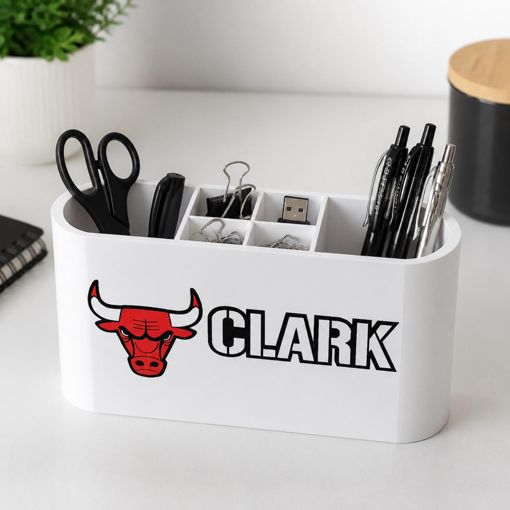 Personalized Chicago Bulls Desk Organizer