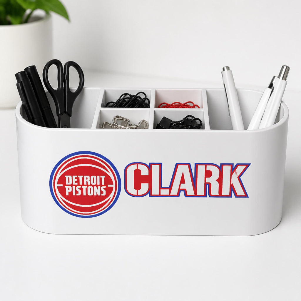 Personalized Detroit Pistons Desk Organizer