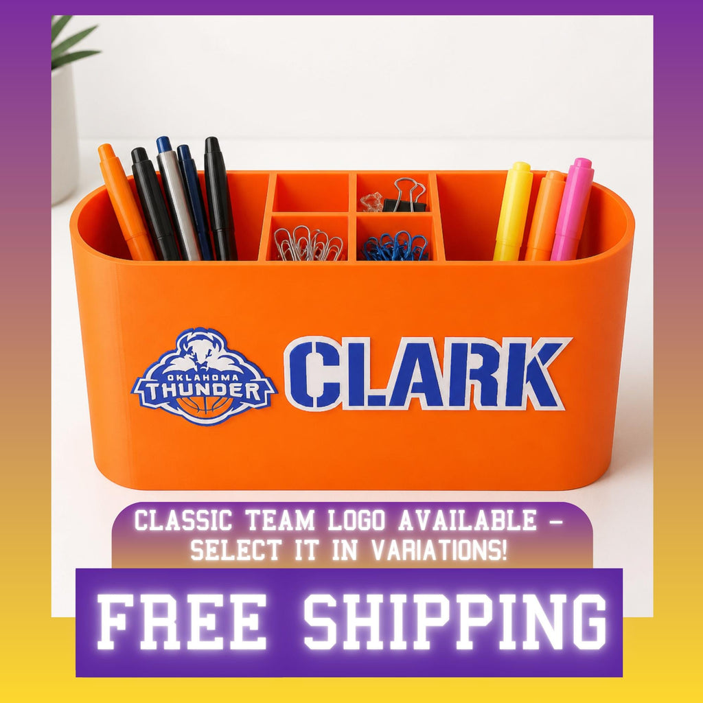 Personalized Oklahoma City Thunder Desk Organizer