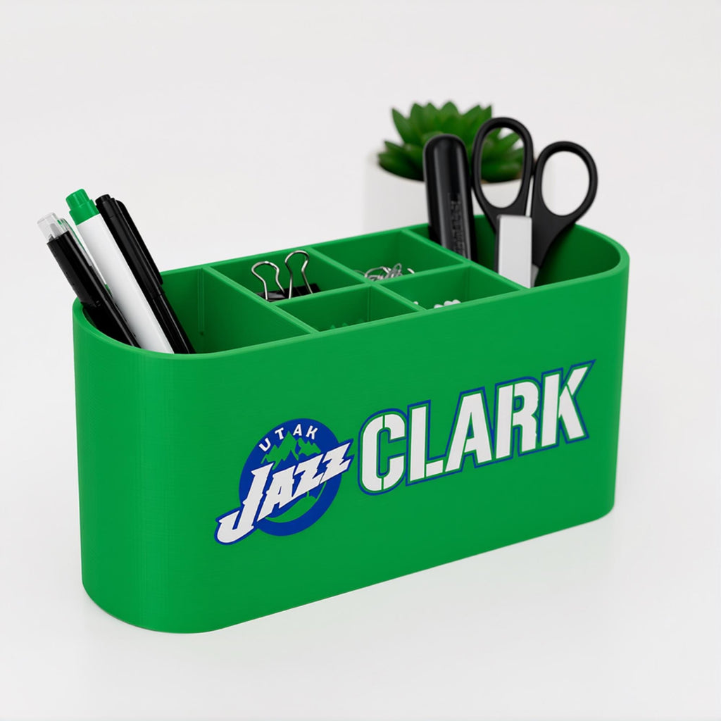Personalized Utah Jazz Desk Organizer