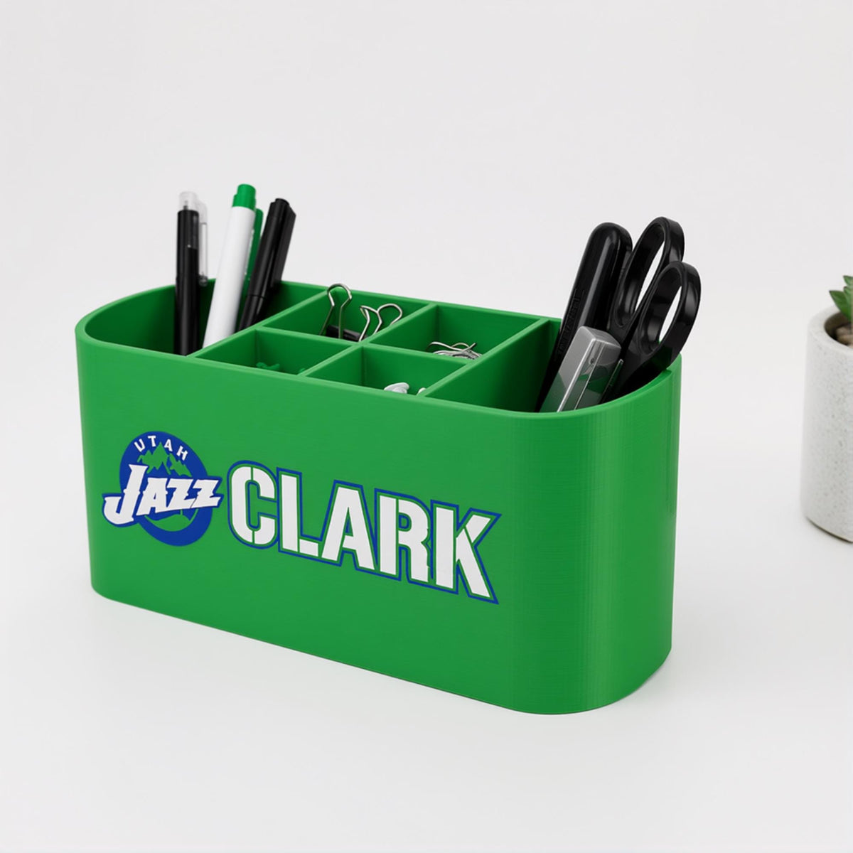 Personalized Utah Jazz Desk Organizer