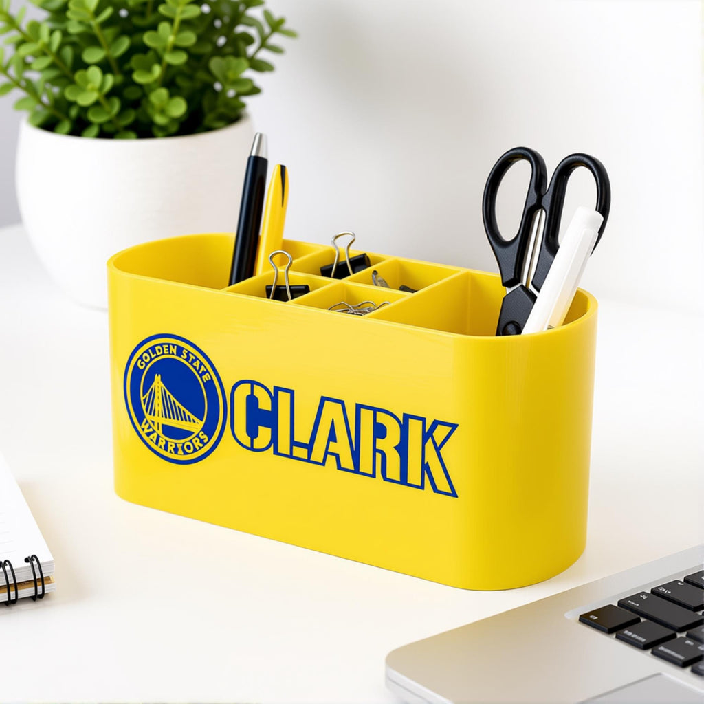 Personalized Golden State Warriors Desk Organizer