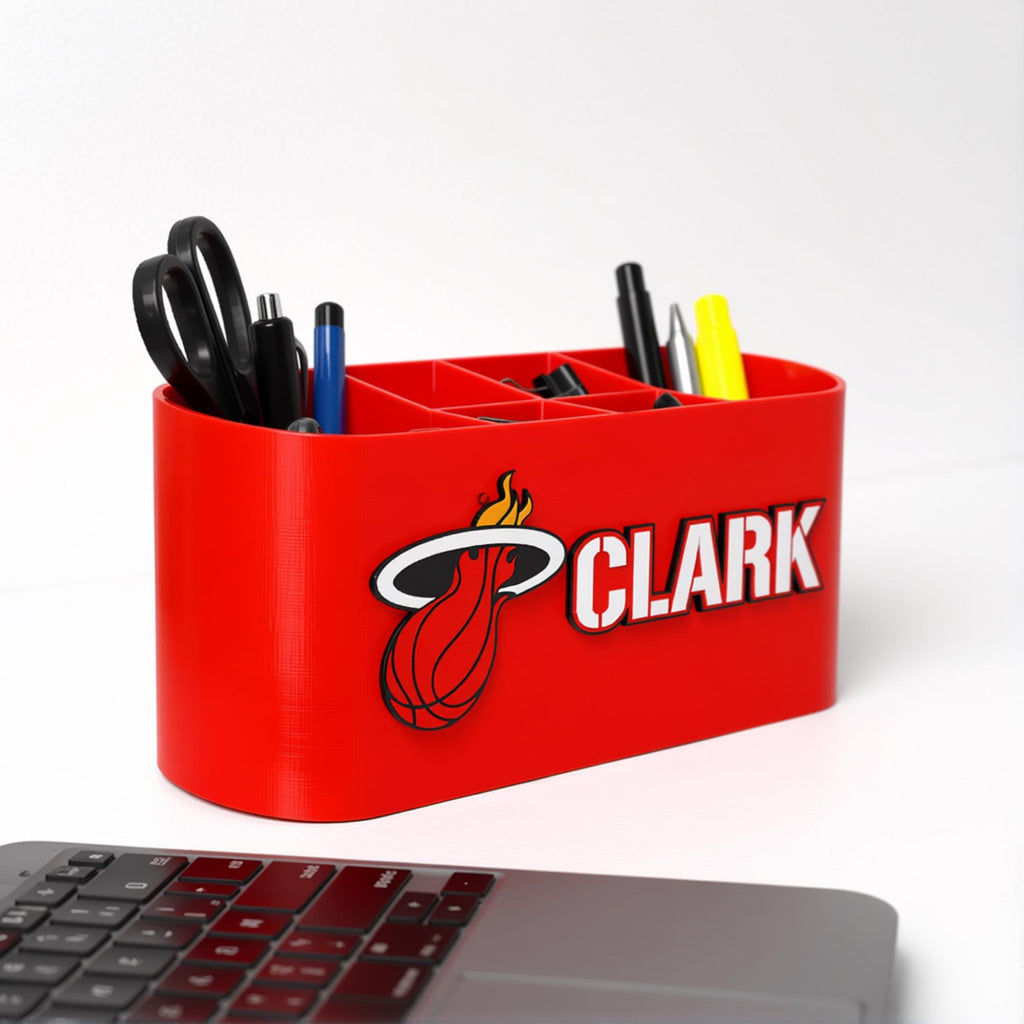 Personalized Miami Heat Desk Organizer