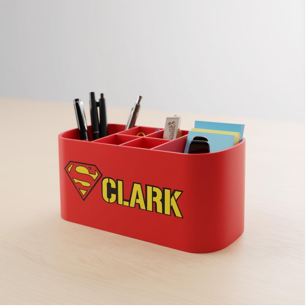 Personalized Superman Desk Organizer