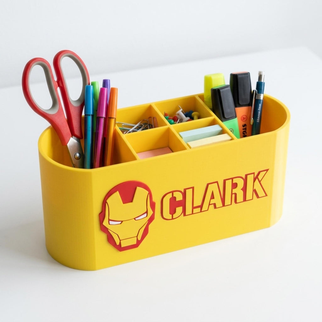 Personalized Iron Man Desk Organizer