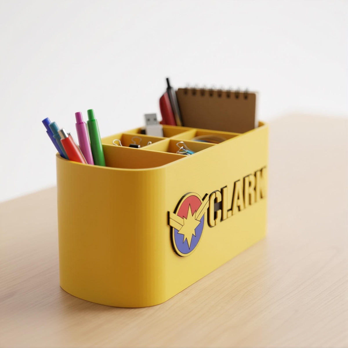 Personalized Captain Marvel Desk Organizer