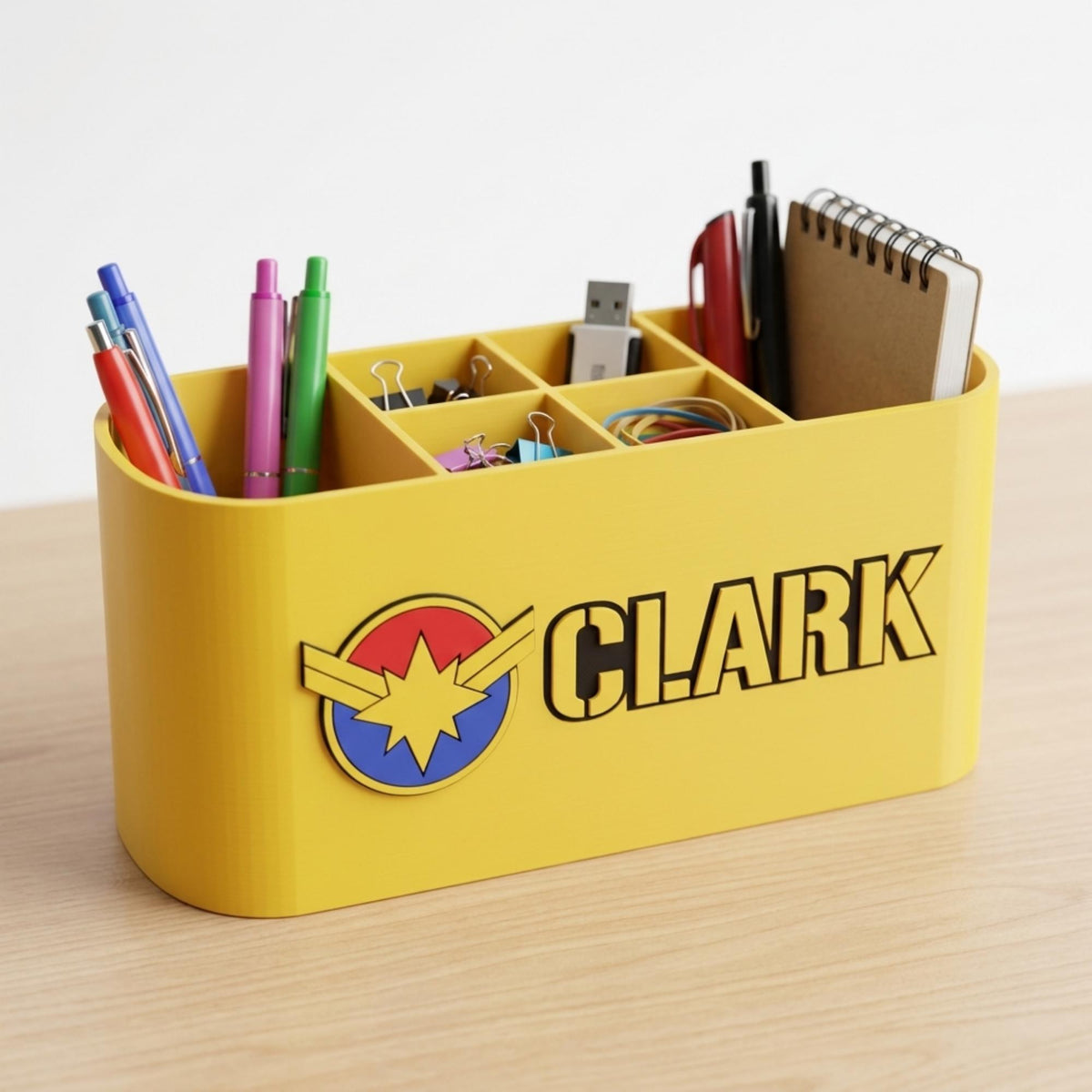 Personalized Captain Marvel Desk Organizer