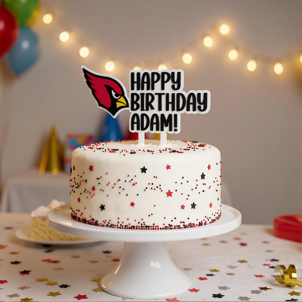 Arizona Cardinals Cake Topper