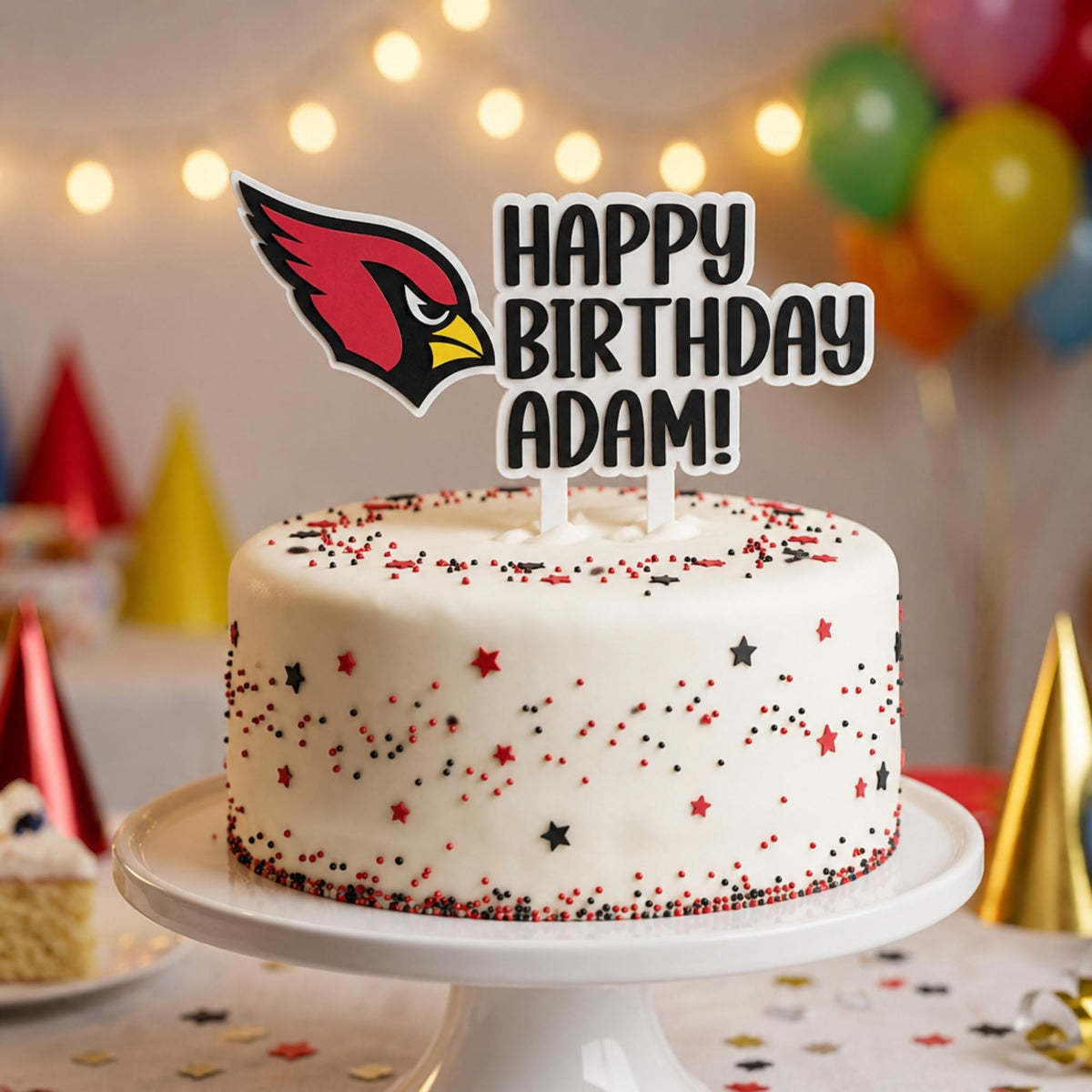 Arizona Cardinals Cake Topper