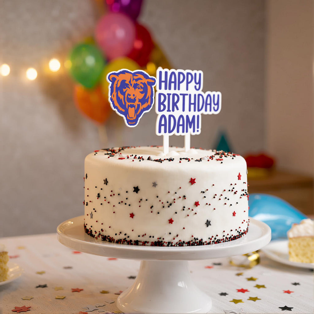 Chicago Bears Cake Topper