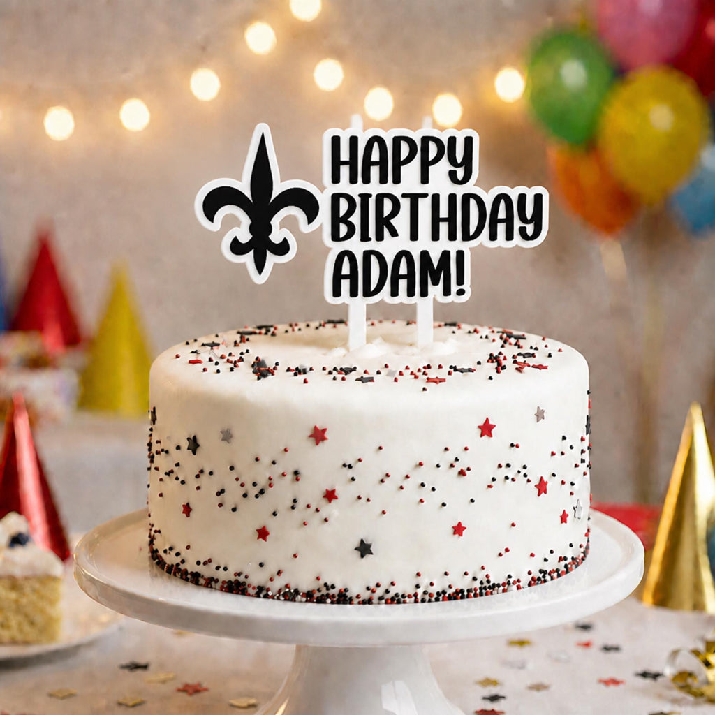 New Orleans Saints Cake Topper