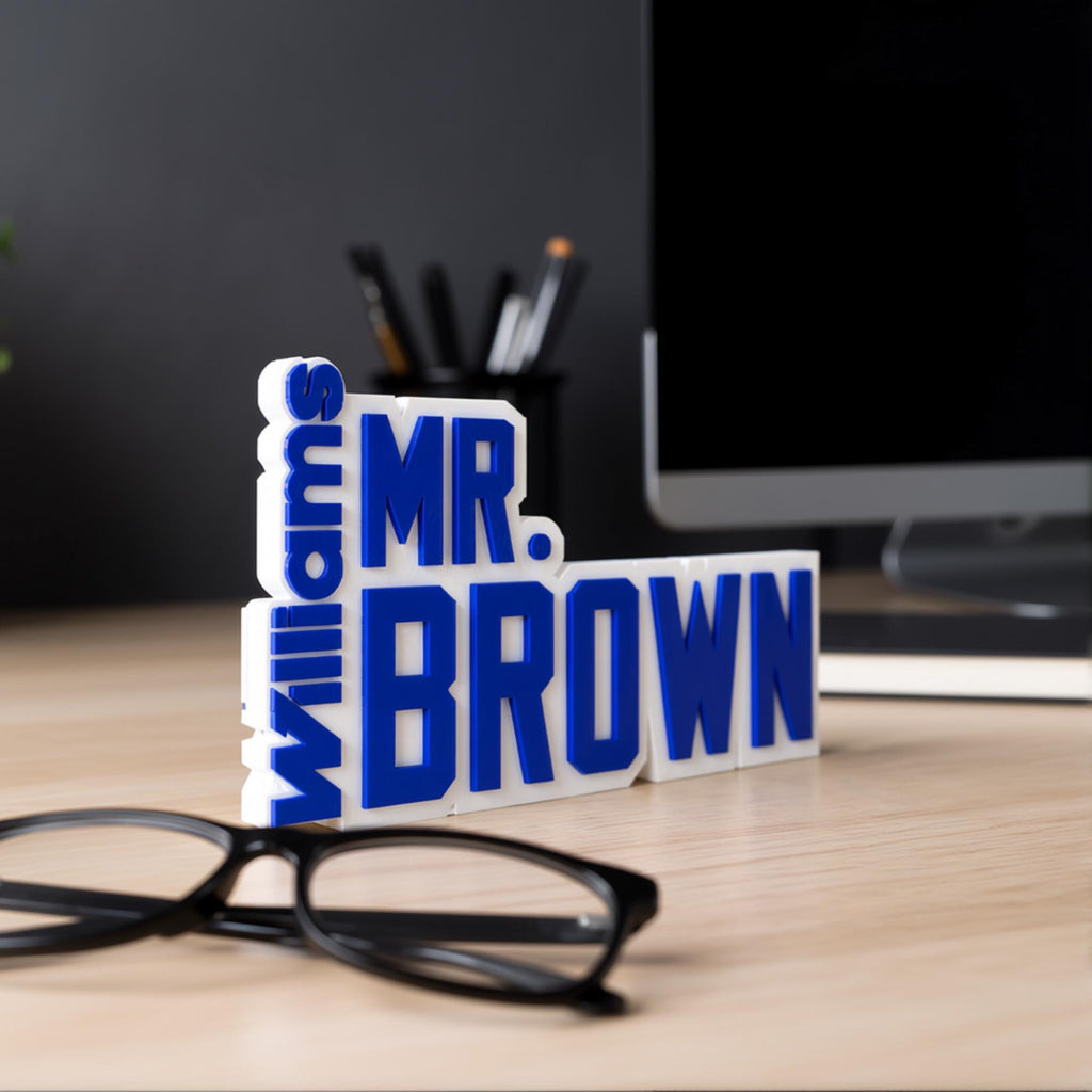 Personalized Williams F1 Team Desk Name Plate