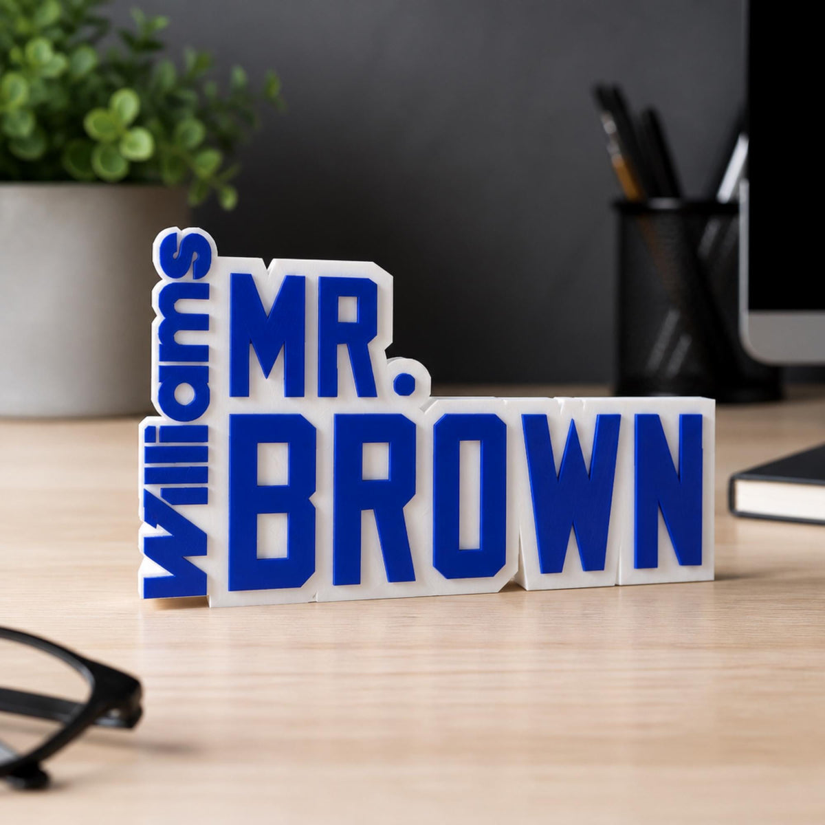 Personalized Williams F1 Team Desk Name Plate