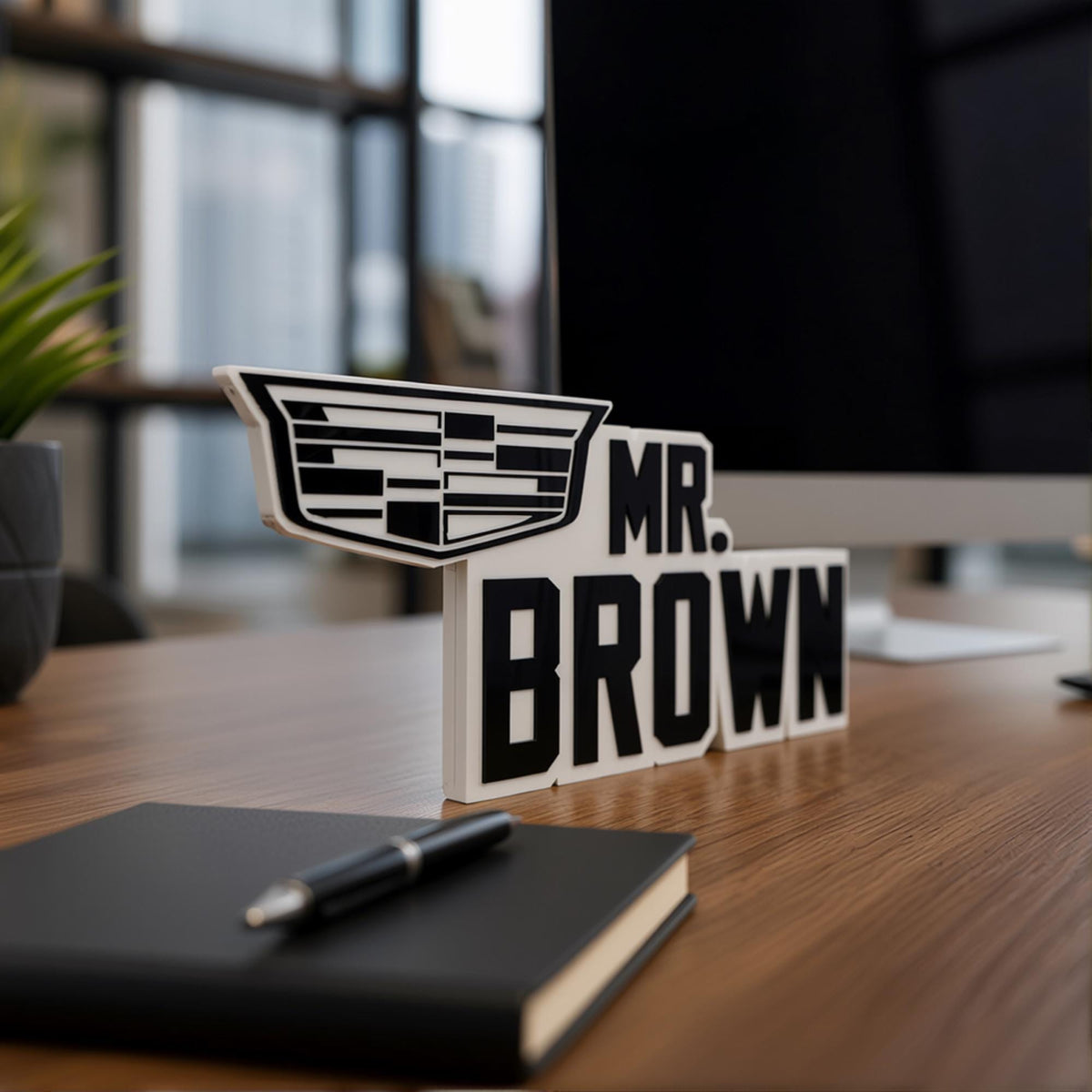 Personalized Cadillac F1 Team Desk Name Plate