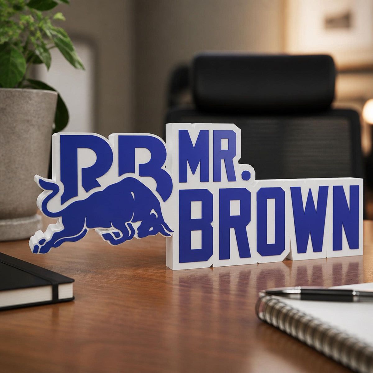 Personalized Racing Bulls F1 Team Desk Name Plate