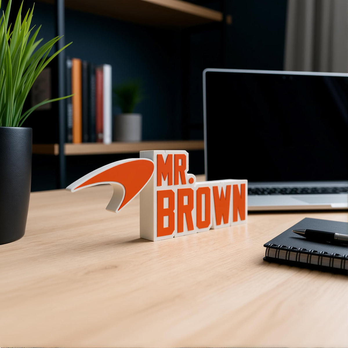 Personalized McLaren F1 Team Desk Name Plate