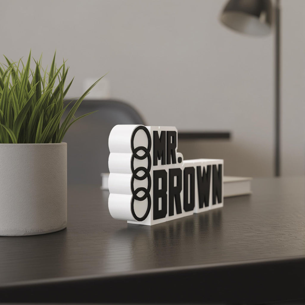 Personalized Audi F1 Team Desk Name Plate