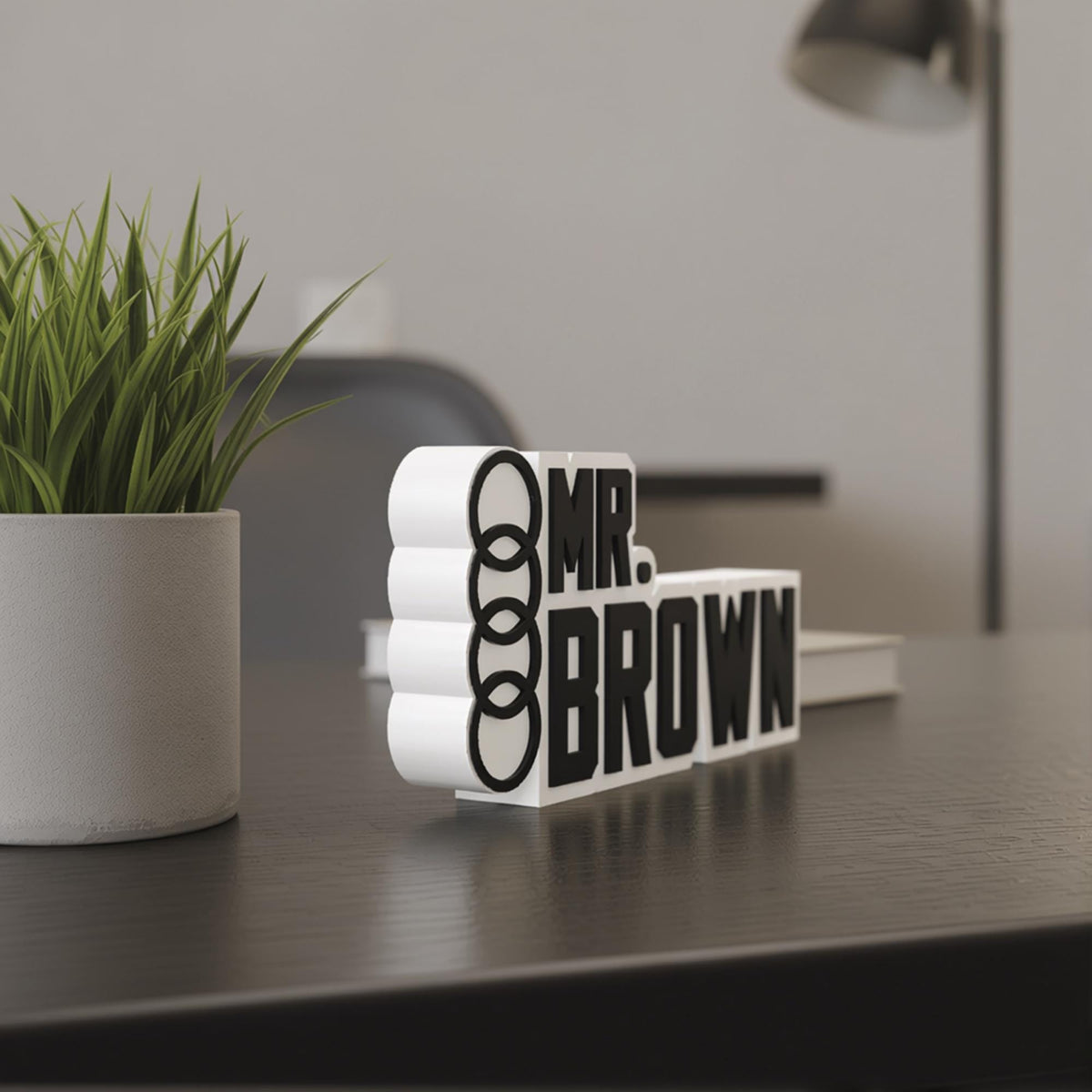 Personalized Audi F1 Team Desk Name Plate