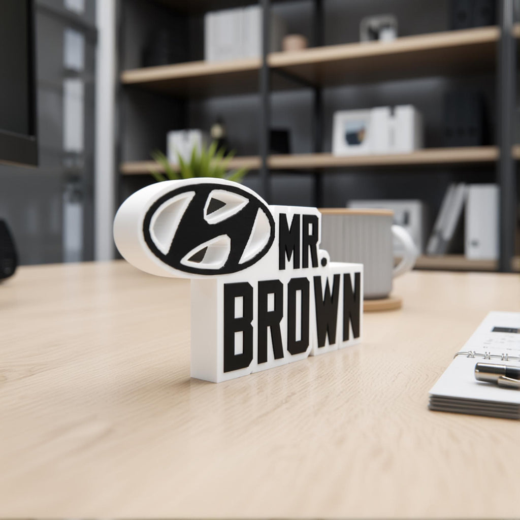 Personalized Hyundai Desk Name Plate
