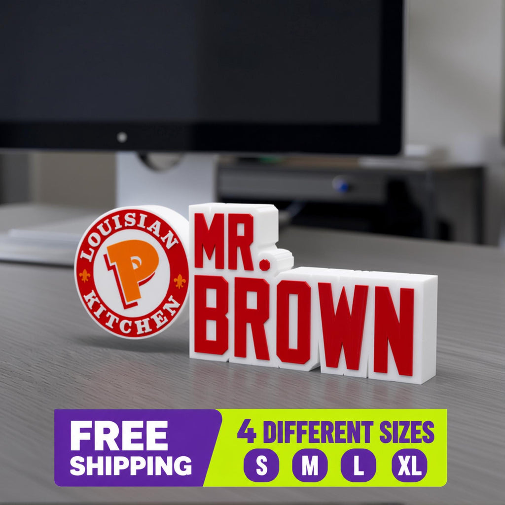 Personalized Popeye’s Desk Name Plate