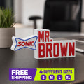 Personalized Sonic Desk Name Plate