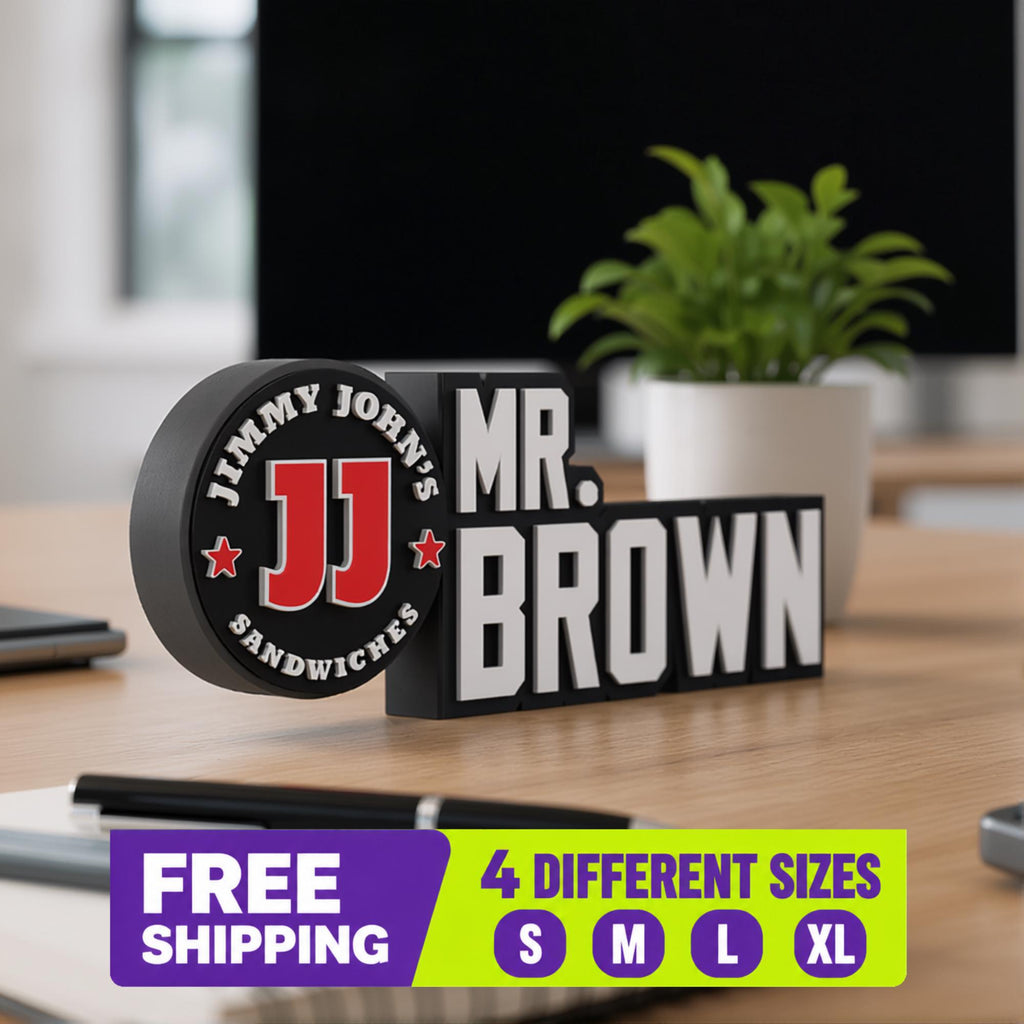 Personalized Jimmy John’s Desk Name Plate