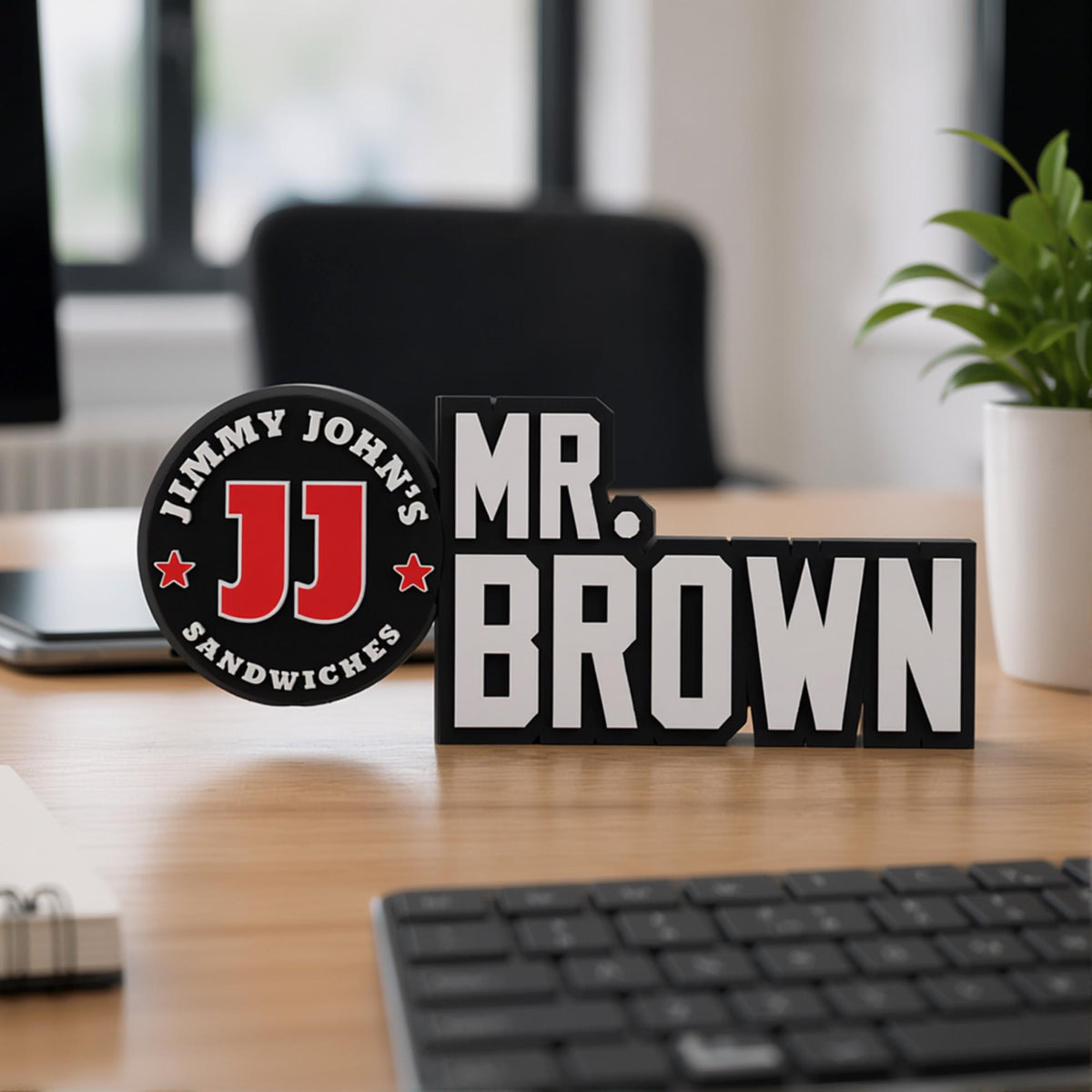 Personalized Jimmy John’s Desk Name Plate