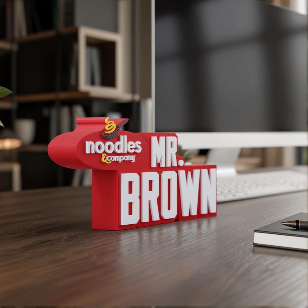 Personalized Noodles & Company Desk Name Plate