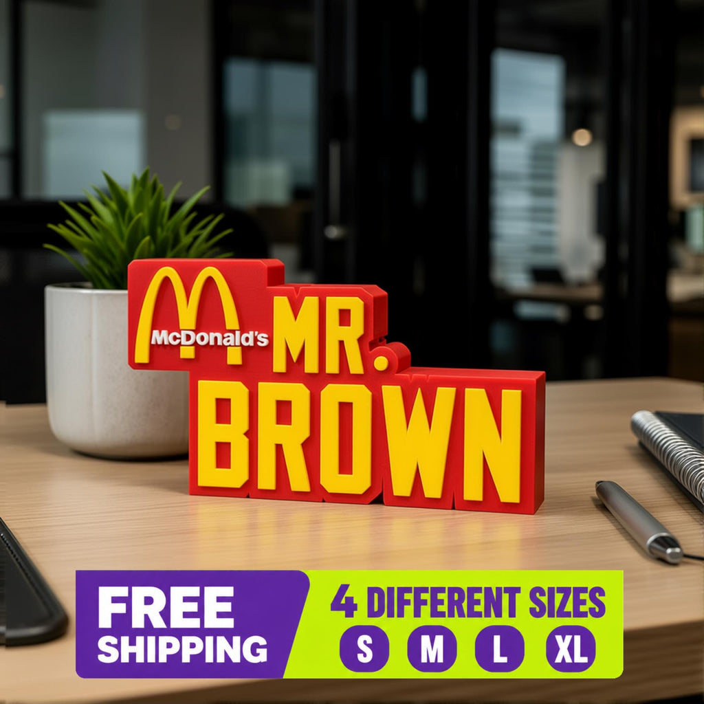Personalized McDonald’s Desk Name Plate