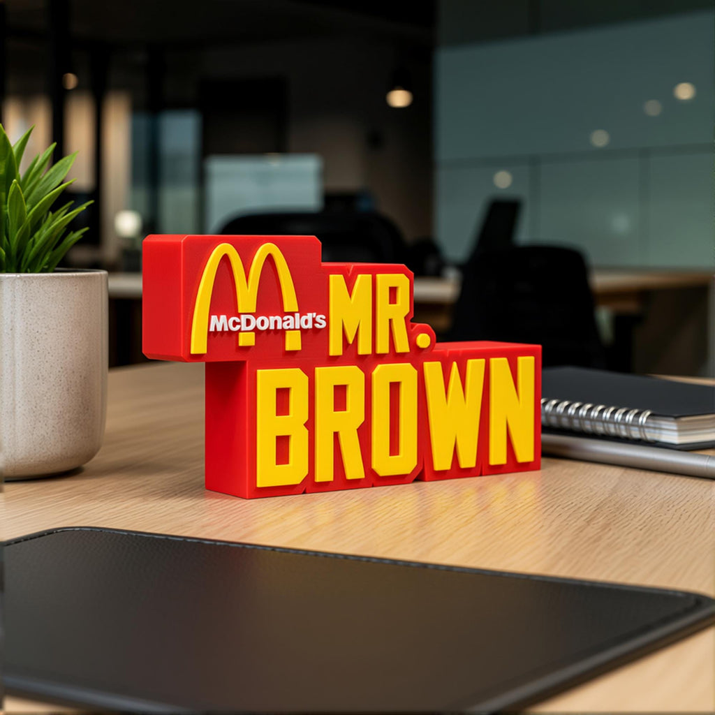 Personalized McDonald’s Desk Name Plate