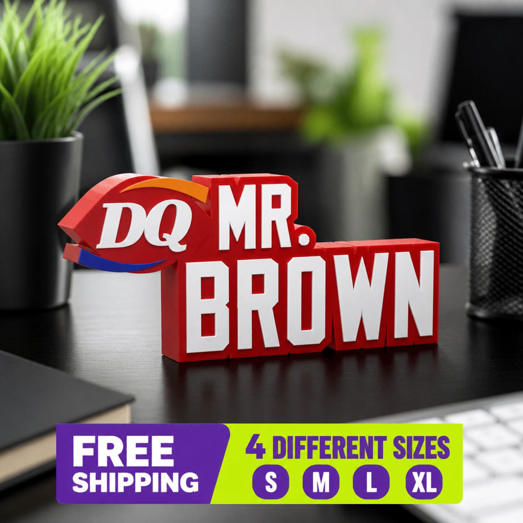 Personalized Dairy Queen Desk Name Plate