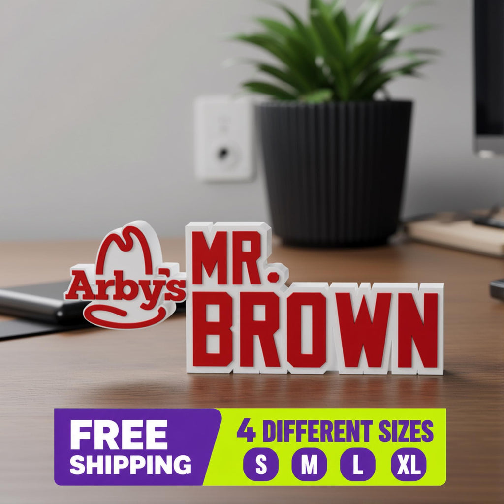Personalized Arby’s Desk Name Plate