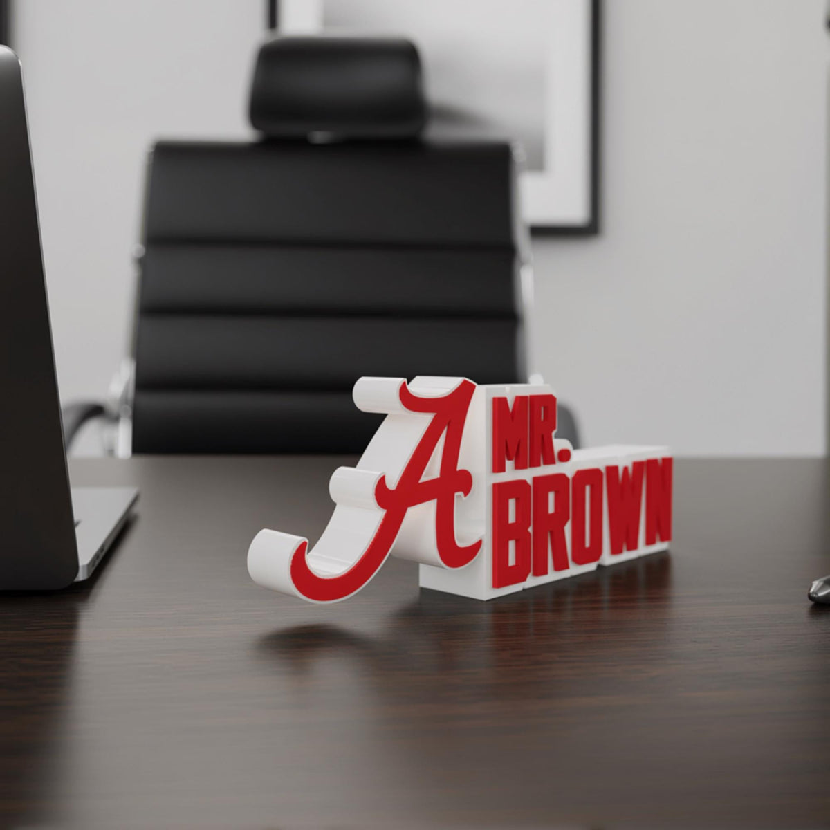 Personalized Alabama Crimson Tide Desk Name Plate