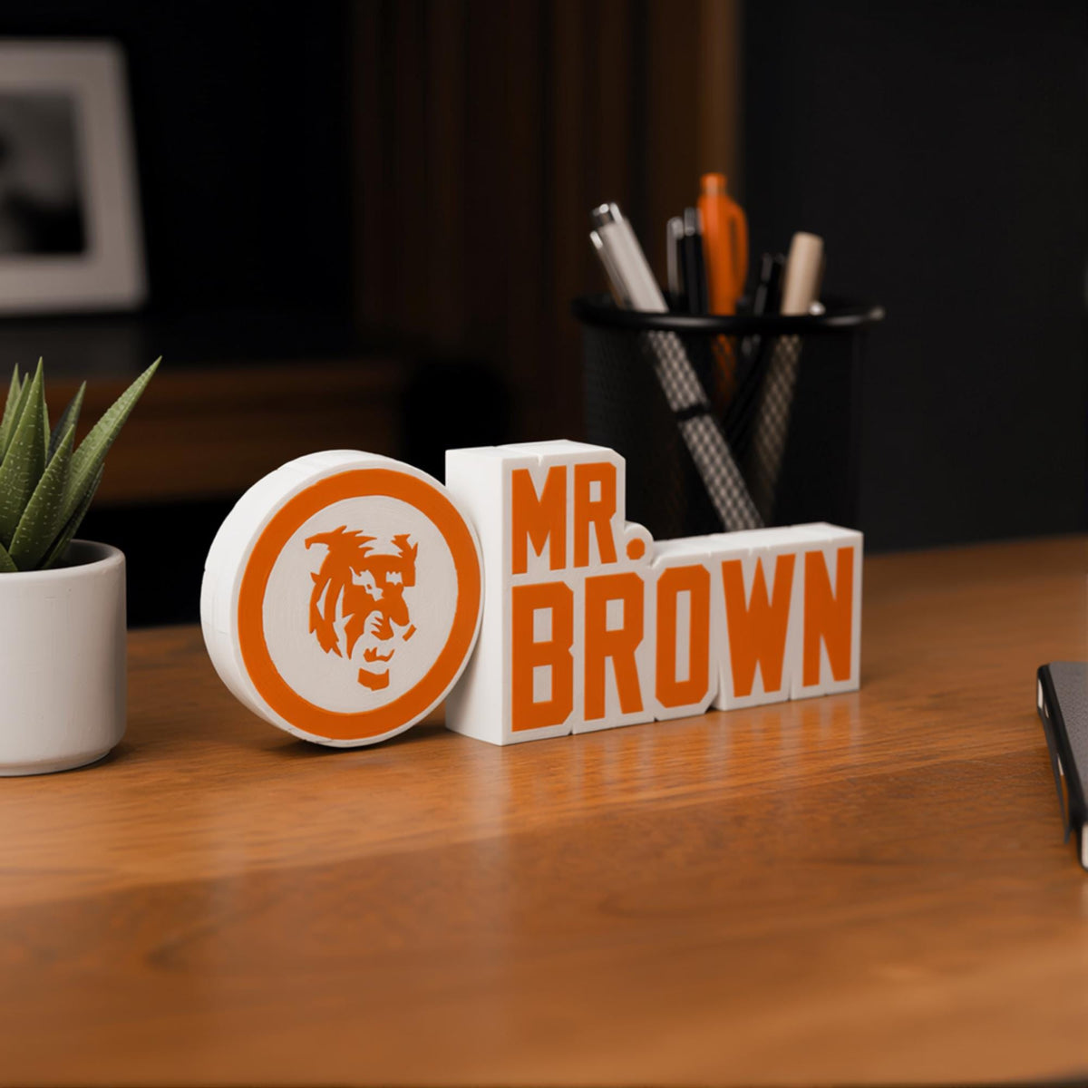 Personalized Clemson Tigers Desk Name Plate
