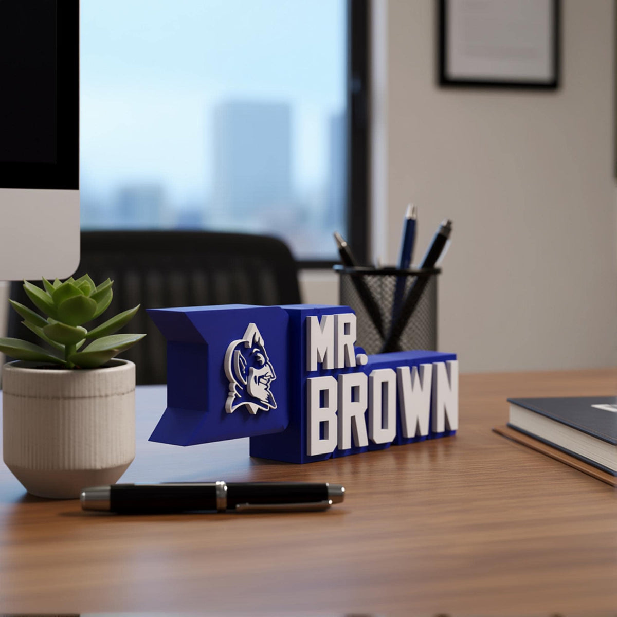Personalized Duke Blue Devils Desk Name Plate