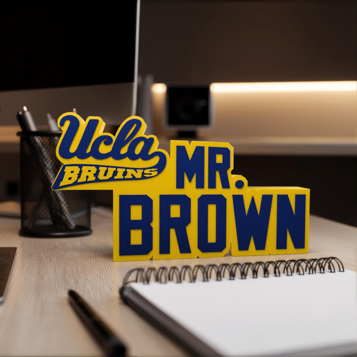Personalized UCLA Bruins Desk Name Plate