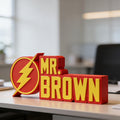 Personalized Flash Desk Name Plate