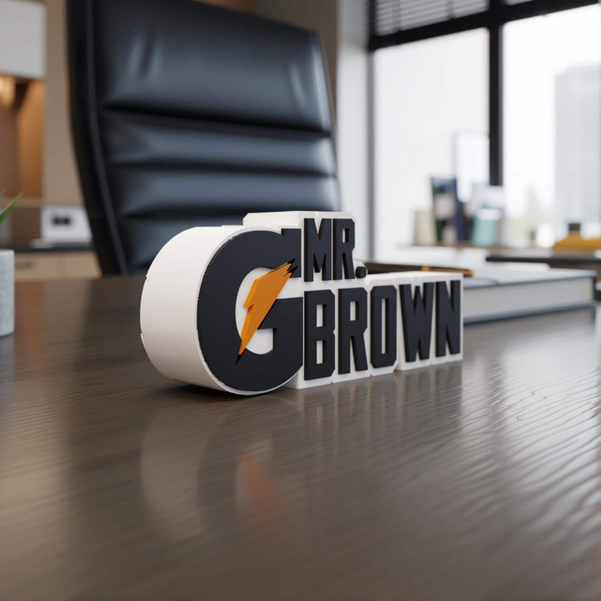 Personalized Gatorade Desk Name Plate