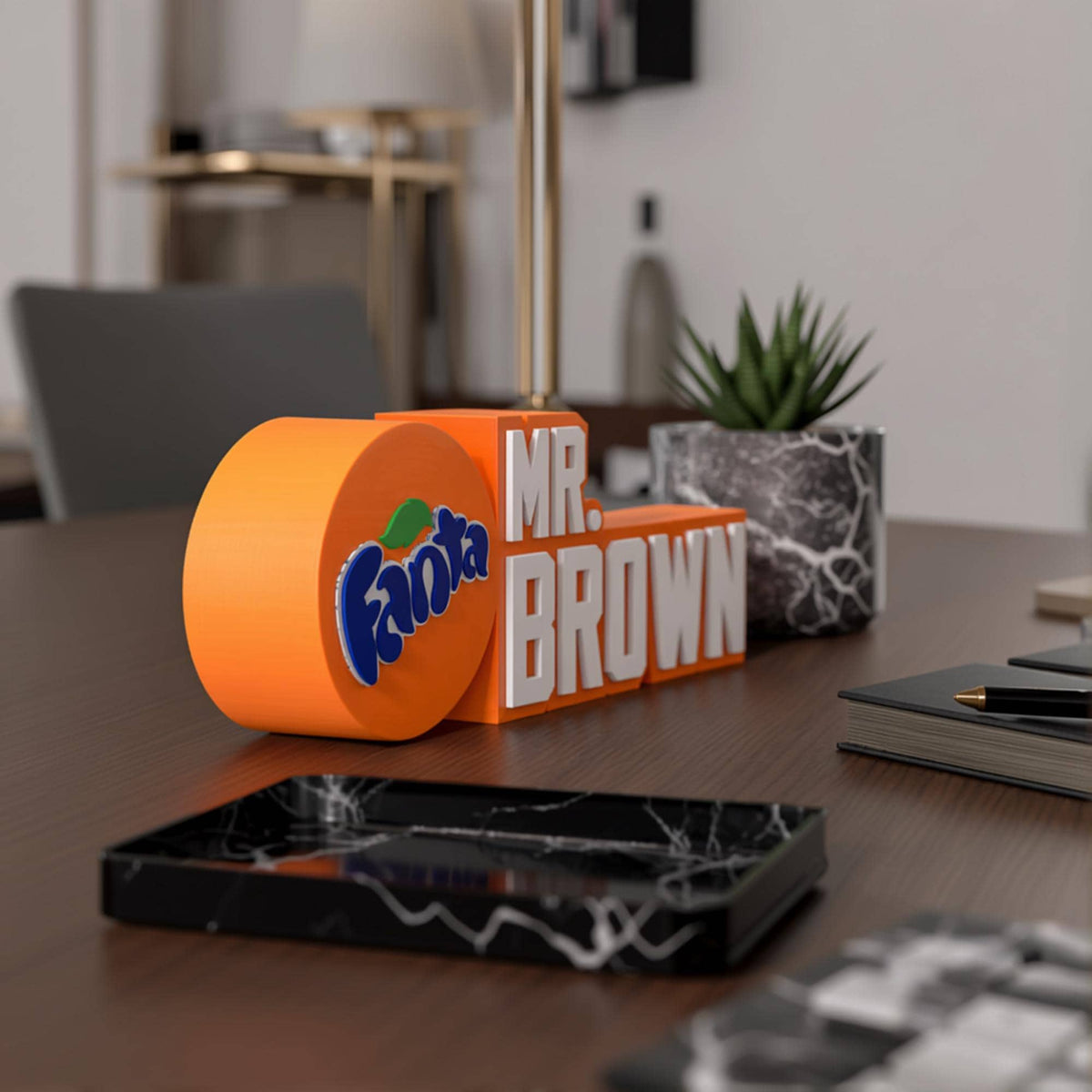 Personalized Fanta Desk Name Plate