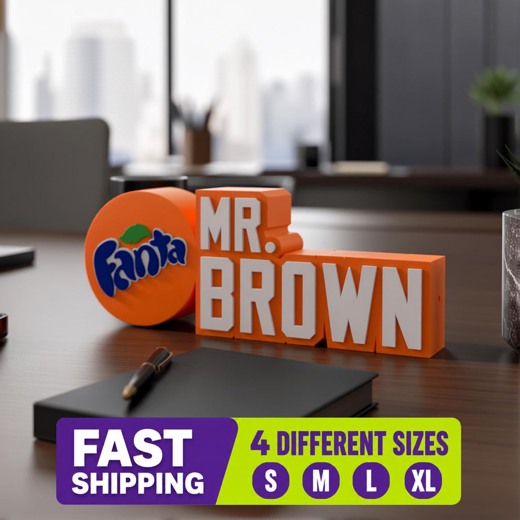 Personalized Fanta Desk Name Plate