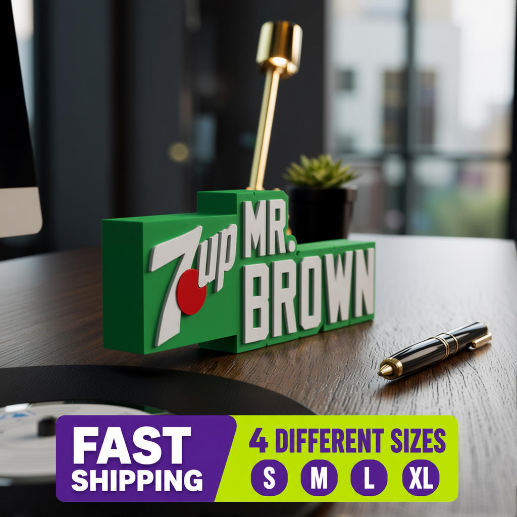 Personalized 7UP Desk Name Plate