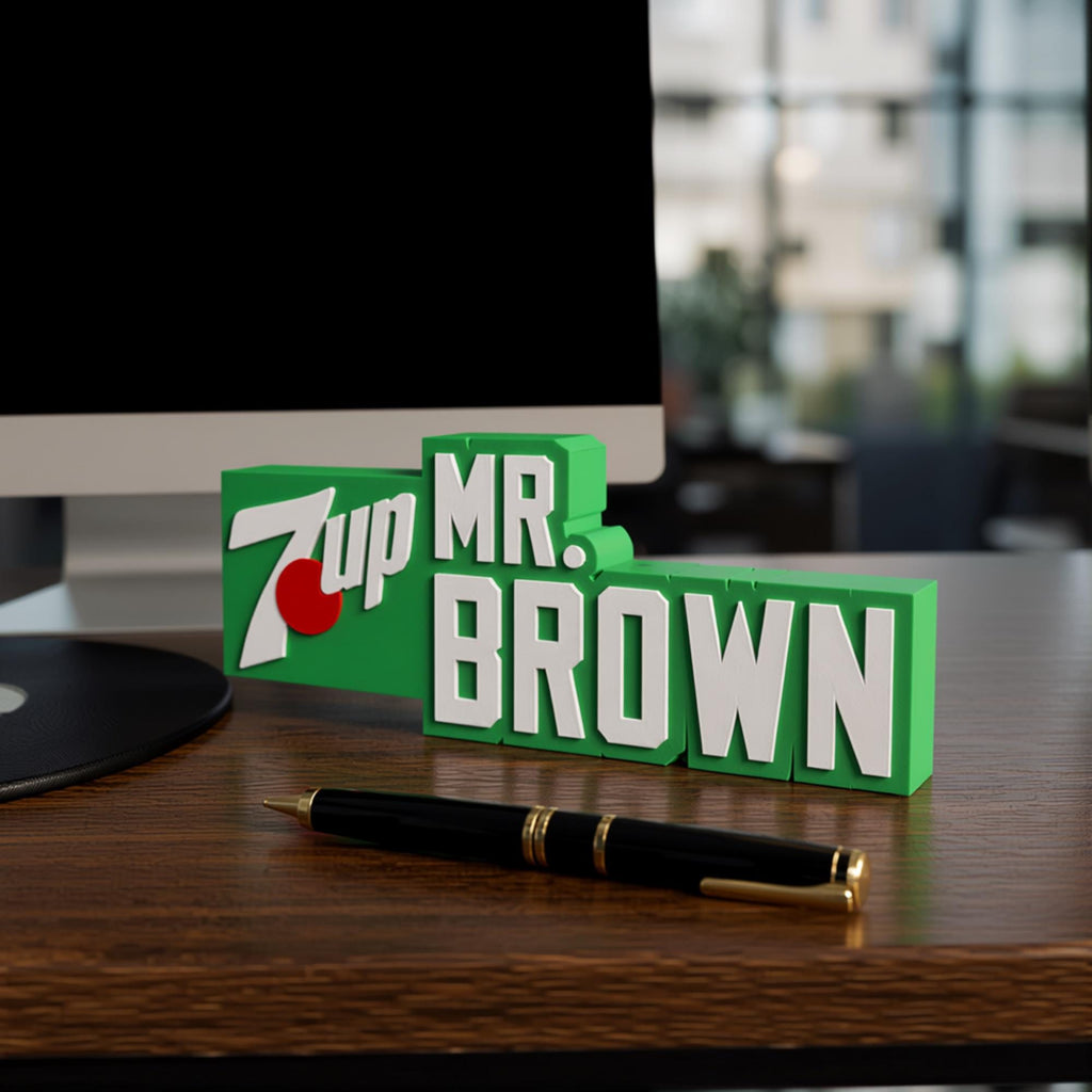 Personalized 7UP Desk Name Plate