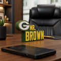 Personalized Green Bay Packers Football Desk Name Plate