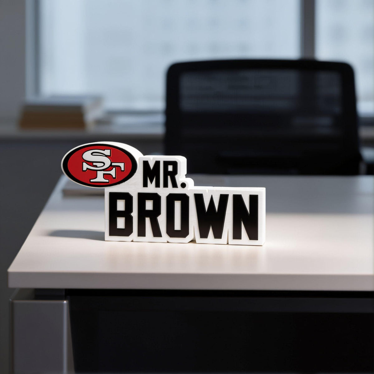 Personalized San Francisco 49ers Football Desk Name Plate