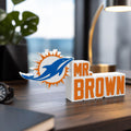 Personalized Miami Dolphins Football Desk Name Plate